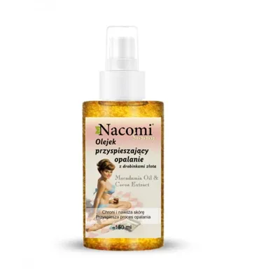 Immagine prodotto di Olio Nacomi con particelle dorate per accelerare l'abbronzatura, 150 ml