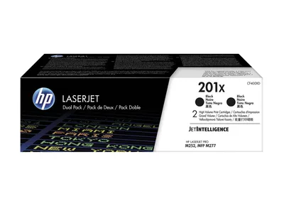 Produktbild von HP 201X 2er-Pack Schwarz Original LaserJet Tonerkartuschen mit hoher Reichweite, 5600 Seiten, Schwarz, 2 Stück(e)