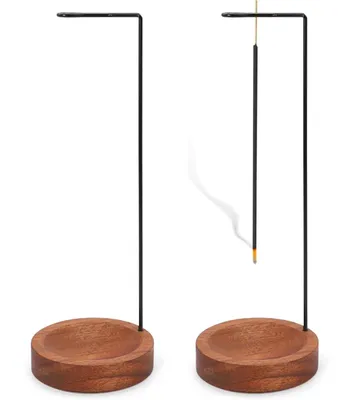 Räucherstäbchenhalter 2er-Pack, 7-in-1, Holz, 25x15 cm