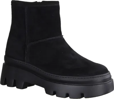 Produktbild von Paul Green 8113-016 Stiefelette gefüttert, Damen, Leder, Black, Kurzschaft - Damenschuhe Modische Stiefelette / Boots, Schwarz, leder (soft suede), absatzh&oumlhe: 25 mm