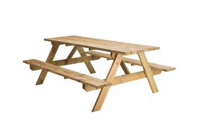 Produktbild von Picknicktisch (PICNIC) aus Holz für 8 Personen, 200 cm lang
