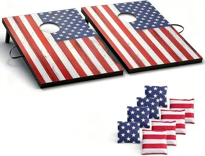 Imagen del producto de Juego de lanzamiento de sacos para Cornhole. Juegos de Cornhole para adultos. Sets de Cornhole portátiles. Tamaños reglamentarios o para eventos al aire libre