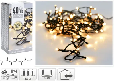 Obrázek produktu pro Mikro clusterové osvětlení 400 LED - teplá bílá - 30 metrů