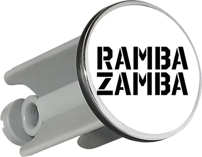 Produktbild von Huuraa Waschbeckenstöpsel Rambazamba Schriftzug 4cm höhenverstellbar Abflussstopfen Geschenkidee