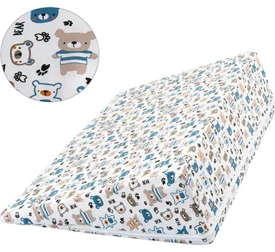 Obrázok produktu pre Klinový vankúš – 80x50x20 cm – modrý, béžový, biely