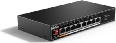 Produktbild von Dahua Technology PoE SF1008LP Unmanaged L2 Fast Ethernet (10/100) Power over Ethernet (PoE) Schwarz