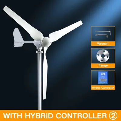 Immagine prodotto di Turbina eolica - Turbina eolica orizzontale - Generatore eolico - Energia eolica - 12V - 2000W - 3 pale