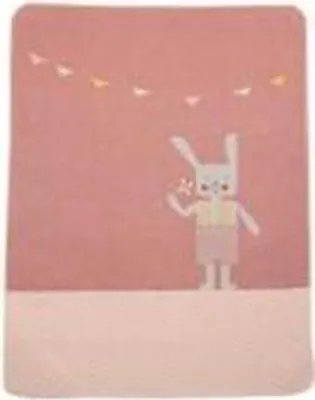 Produktbild von David Fussenegger Babydecke Juwel mit Stick 'Hase' 70 x 90 cm Rouge