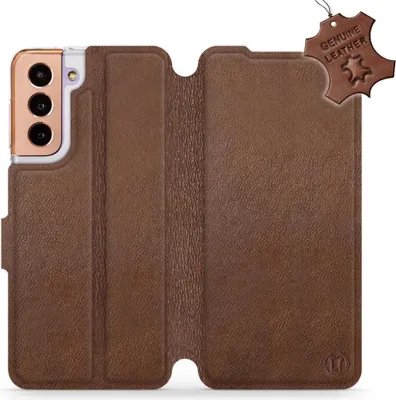 Produktbild von Echtleder Handyhülle für Galaxy S21, Mobiwear Leather, Braun