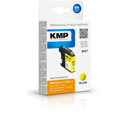 Produktbild von KMP B63Y, Gelb, 11,8 ml, 1 Stück(e), 1200 Seiten, Einzelpackung