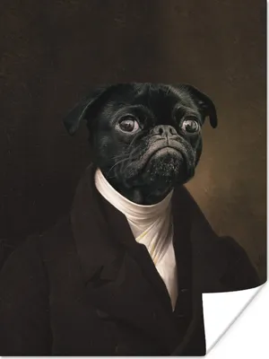 Produktbild von MuchoWow® Poster Malerei - Hund - Alte Meister 120x160 cm - Wandbilder