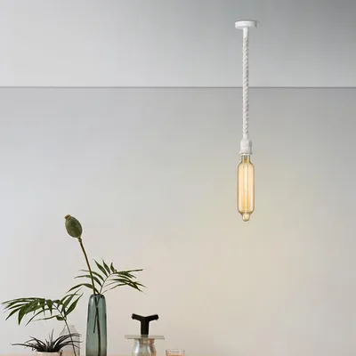 Produktbild von Home Sweet Home Hängeleuchte weiß Leonardo Tube - G125 - dimmbar E27 amber