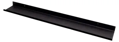 Image de Étagère murale en métal noir, 70 cm – Étagère murale étroite, 70 x 10 cm – Étagère pour tableaux et étagère suspendue pour peintures, photos et décorations murales modernes – Fixation invisible