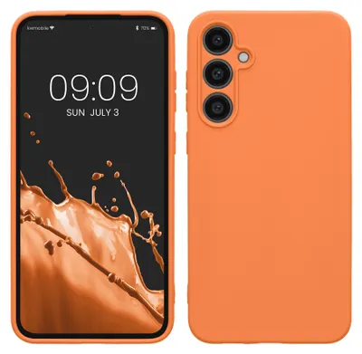 Produktbild von kwmobile Handyhülle für Samsung Galaxy S23 FE Hülle - TPU Case - Kabelloses Laden - Schutzhülle Cover in Fruity Orange