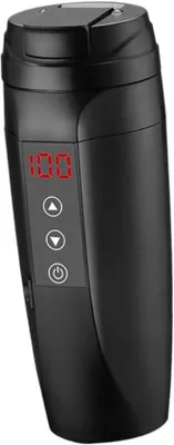 Zdjęcie produktu dla Elektryczne kubki ze stali nierdzewnej z wyświetlaczem temperatury, do kawy, herbaty i napojów, 450 ml