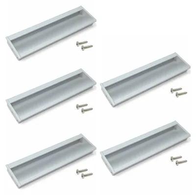 Obrázek produktu pro Emuca Sada 5 nábytkových úchytek Bologna, L190 mm, 160 mm vzdálenost mezi středy, hliník, matně eloxováno