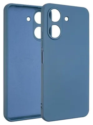 Imagen del producto de Funda de silicona para Xiaomi Redmi 13C, color azul. Compatible también con POCO C65