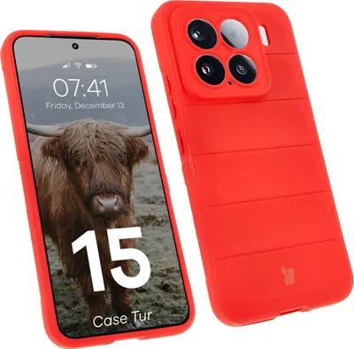 Produktbild von Pancerne etui Bizon Case Tur do Xiaomi 15, czerwone