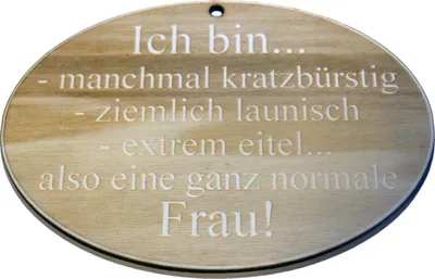 Produktbild von Holzschild mit Frauen oder Mädchen Spruch 29 cm x 20 cm Frau