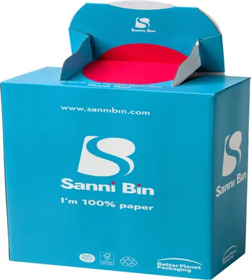 Produktbild von Sanni Bin Hygiene-Abfallbehälter -14 Liter Karton - 10 Stück - Einwegmülleimer