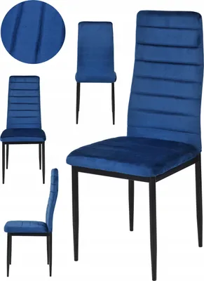Produktbild von Ekspand | Esszimmerstuhl LR-1494 - 96 cm - Blau - Ergonomisch - Hochwertiger Velvet-Stoff