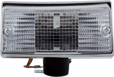 Obrázok produktu pre Predné ľavé krycie puzdro smerovky, biele, chrómované, pre skútre Vespa PX 80, PX 200, PX 150