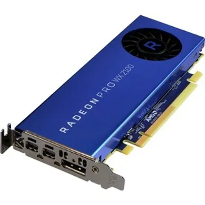 Produktbild von AMD 100-506001, Radeon Pro WX 2100, 2 GB, GDDR5, 64 Bit, 3840 x 2160 Pixel, PCI Express x16 3.0