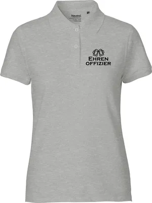 Produktbild von Huuraa Damen Polo Shirt Ehrenoffizier Schützenfest S Sport Grey Bio Baumwolle Fairtrade Poloshirt Geschenkidee
