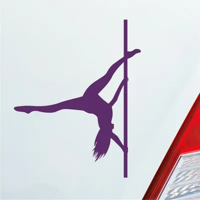Produktbild von Auto Aufkleber Sexy Girl Tanzen Poledance Strip GoGo Pin Up 12x9 cm Lila Sticker Heckscheibenaufkleber