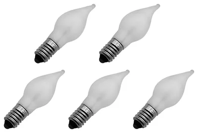 Produktbild von Weihnachts-Ersatzlampen E10 Glühlampe 55V 3W warmweiß matt dimmbar 5 Stück