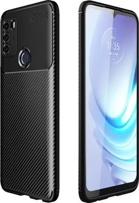 Produktbild von Mobigear Racing  Motorola Moto G50 Hülle Flexibles TPU Backcover - Schwarz