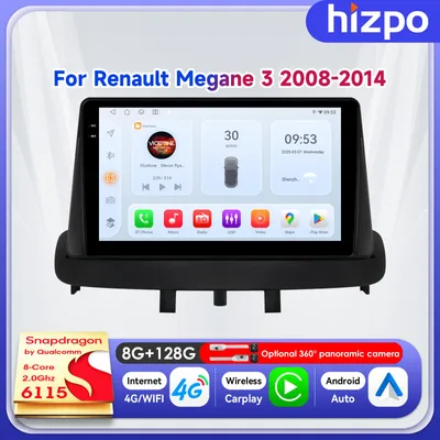 Obrázok produktu pre Android autorádio 14, 9-palcový displej – 2DIN multimediálne zariadenie – GPS navigácia – pre Renault Megane 3