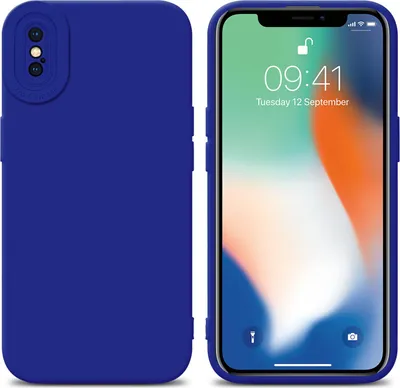 Produktbild von Cadorabo Hülle für Apple iPhone X / XS Schutz Hülle in Blau TPU Silikon Etui Case Handyhülle