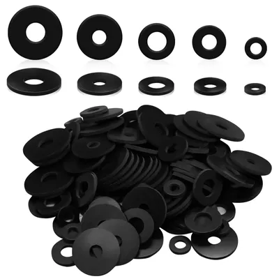 Gummidichtungen 12/18/20/25/30 mm, 120 Stück, schwarz