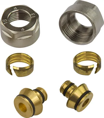 Produktbild von Hahnblock Klemmringverschraubung 3/4 Zoll / 14 x 2,0 mm Verbundrohr