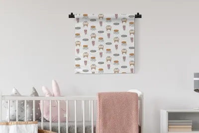 Produktbild von MuchoWow® Wandteppich Wandbehang Wohnzimmer - Farbe - Muster 60x60 cm Tapisserie Dekoration Wandtuch - Dekorationen - Wand Decke