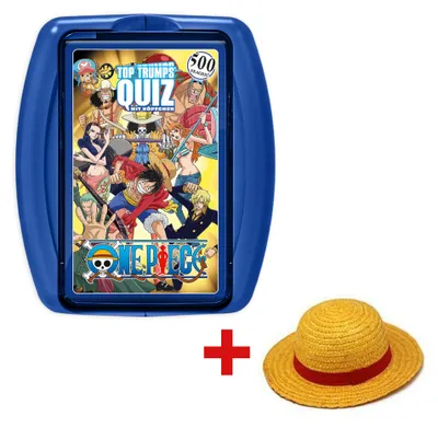 Produktbild von Top Trumps Quiz - One Piece + Stohhut Ruffy Quizspiel Wissensspiel