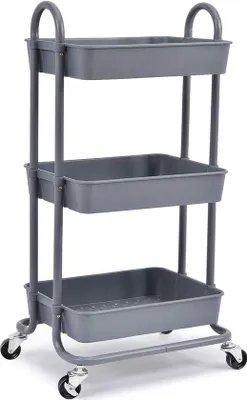 Produktbild von Famanu Aufbewahrungstrolley mit 3 Ebenen - Multifunktionaler Organizer mit Rollen