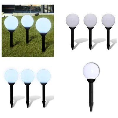 Zdjęcie produktu dla vidaXL Oświetlenie ścieżki 3 szt. LED 20 cm z kolcem - Lampa ogrodowa - Lampy ogrodowe - Oświetlenie zewnętrzne - Oświetlenie zewnętrzne