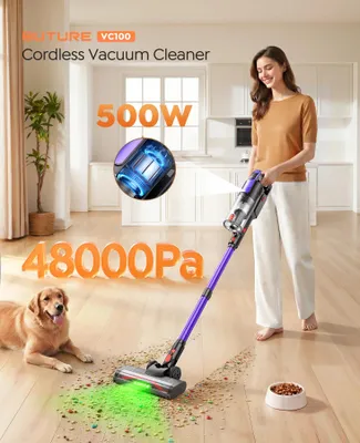 Image de Aspirateur sans fil - VC100 - 500 W - 48 kPa - Réservoir à poussière de 1,5 litre - Filtre HEPA - Autonomie de 60 minutes - Écran LCD