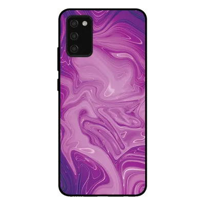 Produktbild von Smartphonica Handytasche für Samsung Galaxy A02s mit Marmordruck - TPU Rückseite Fall Marmor Design - Lila