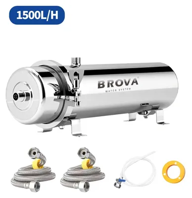 Immagine prodotto di Filtro per l'acqua domestico - Filtro per l'acqua centralizzato - Ultrafiltrazione in PVDF 0,01 µm - Portata elevata 1500 l/h - Acciaio inossidabile 304 - Riutilizzabile per 5 anni