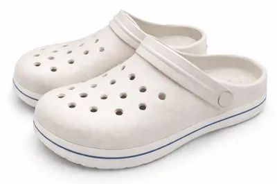 Produktbild von Badelatschen Damen Herren - Pantoletten - Badeschuhe EVA/PVC - Leicht - Weiß/Navy - Gr. 43 - Ibis