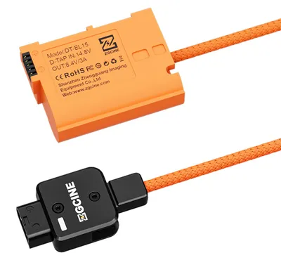 Obrázok produktu pre ZGCINE EN-EL15 atrapa batérie s konektorom D-Tap, napájací kábel s dĺžkou 60 cm ako náhradný diel pre modely Nikon Z8/ Zf/ Z6/ Z6II/ Z7II/ Z5/ D850/ D810/ D810A/ D780/ D750/