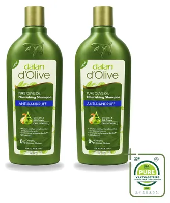 Zdjęcie produktu dla 2 sztuki szamponu Dalan d'Olive przeciwłupieżowego - odżywiający - 400 ml - opakowanie zbiorcze