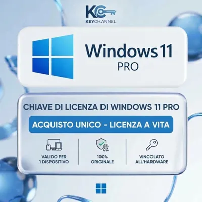 Immagine prodotto di Microsoft Windows 11 Pro - licenza perpetua | consegna via e-mail
