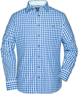 Produktbild von Men's Traditional Shirt royal/white, Gr. M