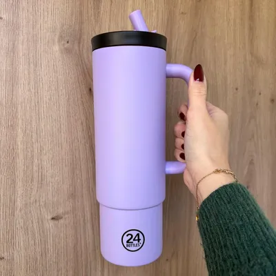 Image de Straw cup isotherme avec poignée Erica 800 ml - 24 BOTTLES