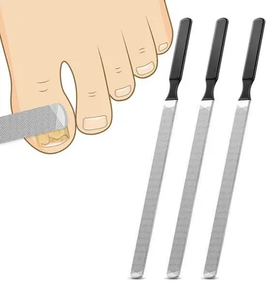 Produktbild von Famanu Nagelfeile für Dicke Nägel und Zehennägel - 12 cm Ergonomisches Design