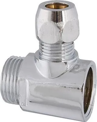 Immagine prodotto di JS T-STUECK M. 1 QUETSCHVERSCHR.  DN10,IGxAG 1/2",3/8"x10MM,VERCHR.